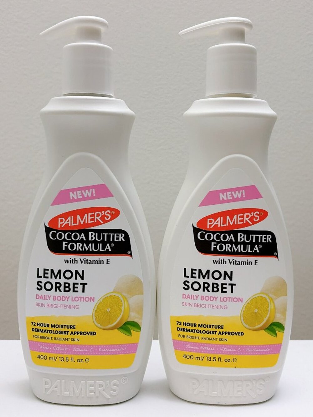 Lot of 2 Palmer's Cocoa Butter Formula, Lemon Sorbet Body Lotion - 13.5 fl.oz